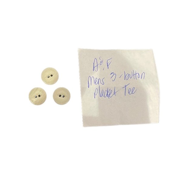 3 Abercrombie & Fitch Replacement Logo Buttons from Men 3-Button T Shirt READ - Picture 3 of 4